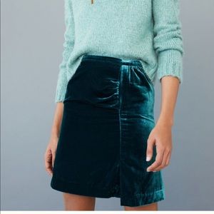Anthropologie velvet skirt